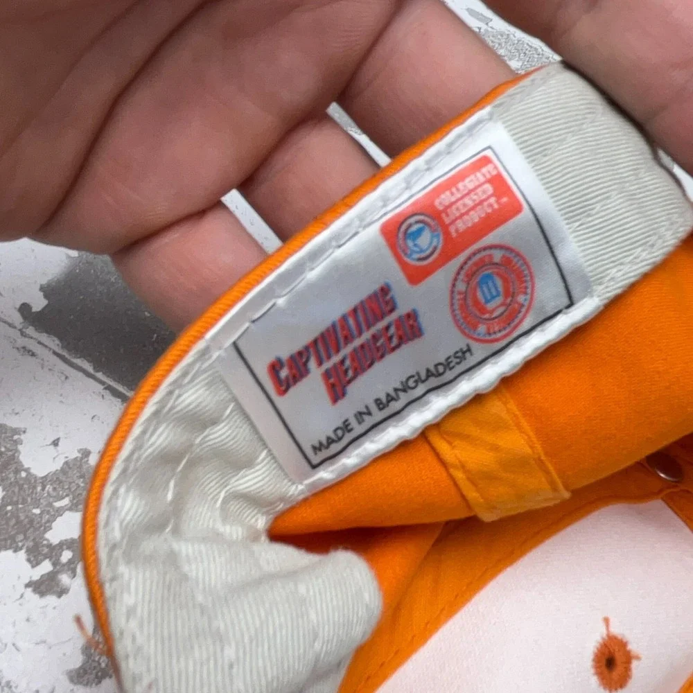 Tennessee Volunteers Hat Cap Strap Back Orange Vols Plain Logo Dad Adjustable MM